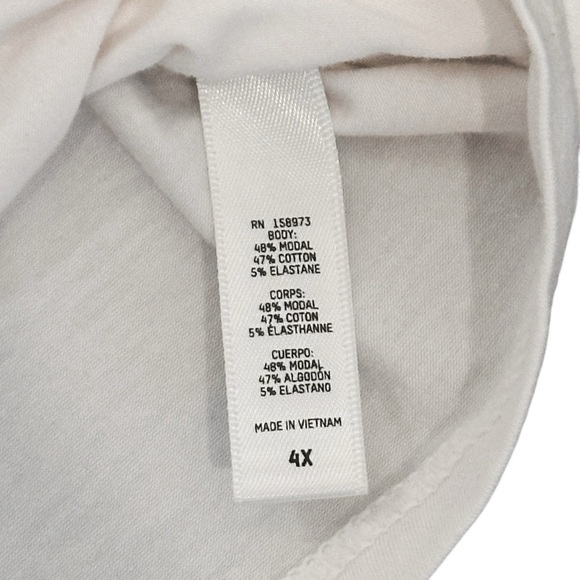 SKIMS Boyfriend Crop Sleeveless Relaxed Tank Top in Marble (Cream) Women’s 4X - Picture 7 of 7